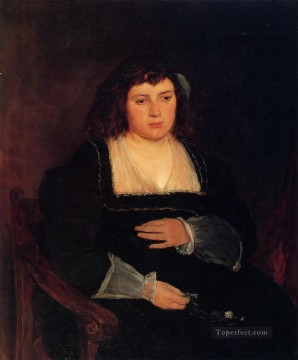 Mujer con retrato de Nomeolvides Frank Duveneck Pinturas al óleo